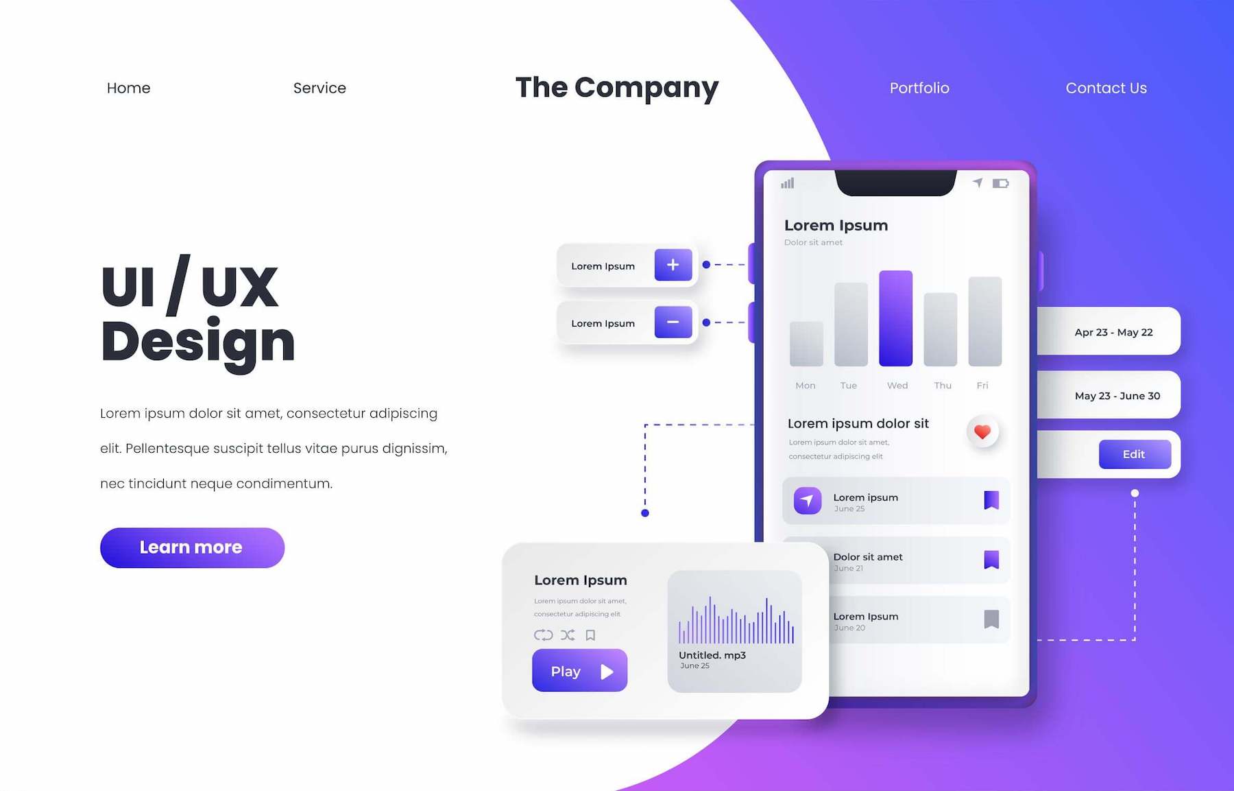 Website interface placeholder